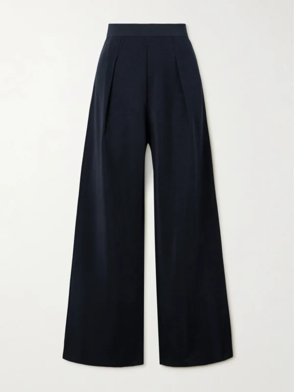High Sport Gene Pleated Twill Wide-leg Trousers