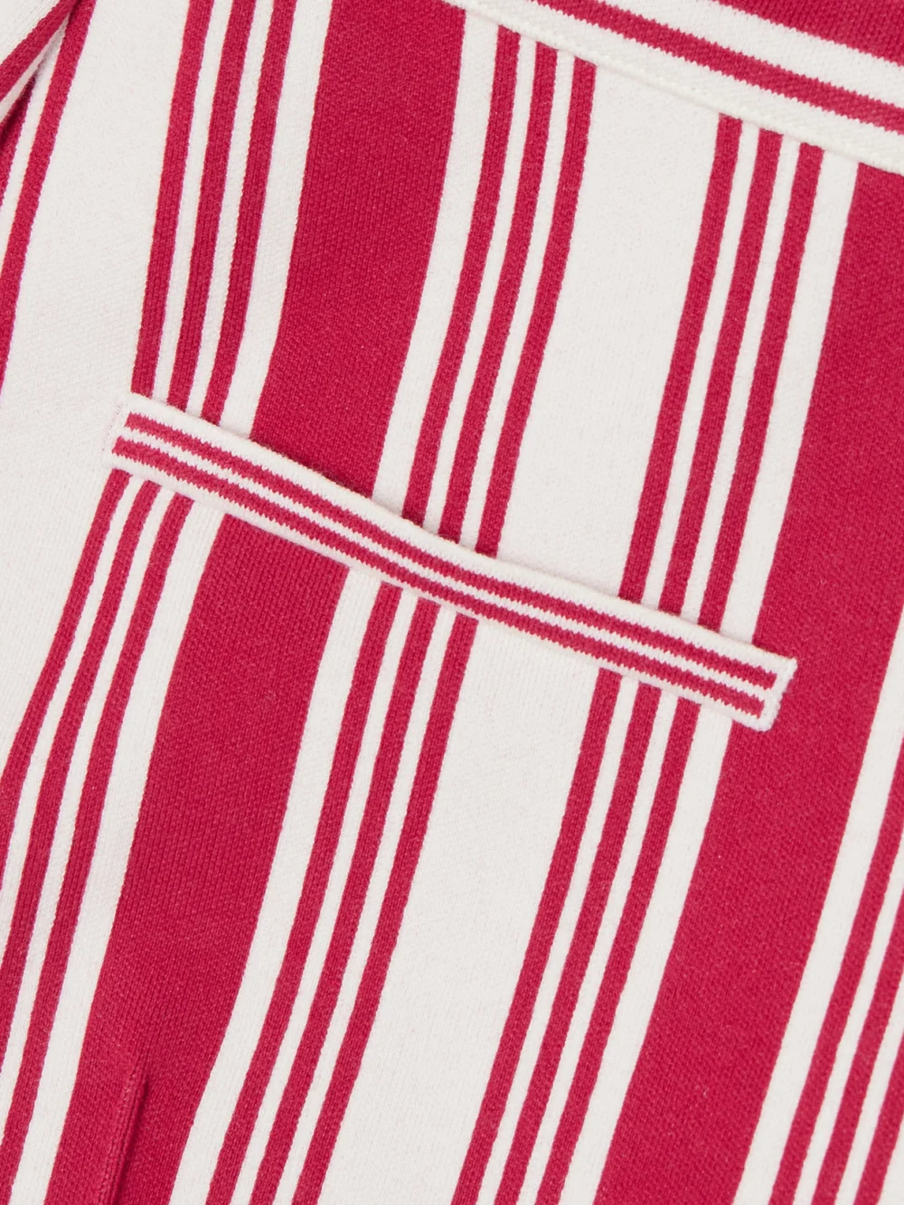 Close-up detail of the High Sport Louis Cropped Striped Cotton-blend Straight-leg Pants