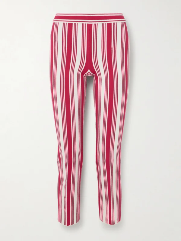 High Sport Louis Cropped Striped Cotton-blend Straight-leg Pants