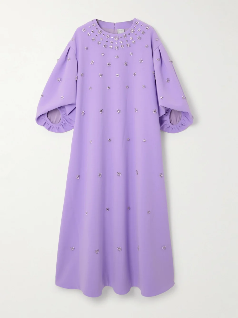 Huishan Zhang Tilda Embellished Recycled-crepe Gown in lavender