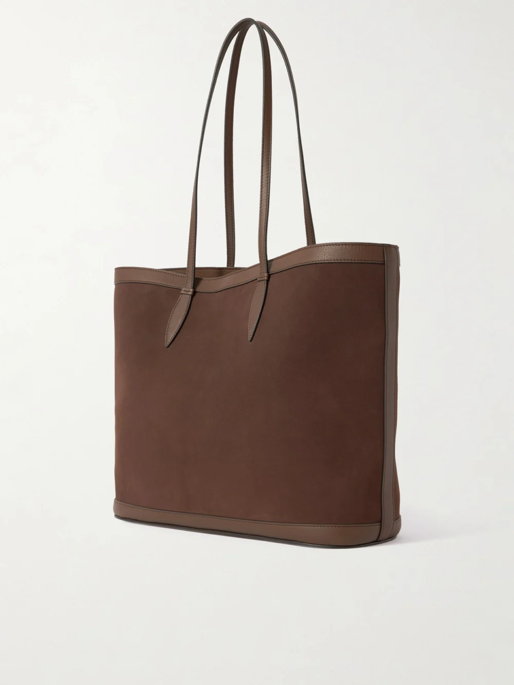 Back view of the Hunting Season Beaded Leather-trimmed Suede Tote