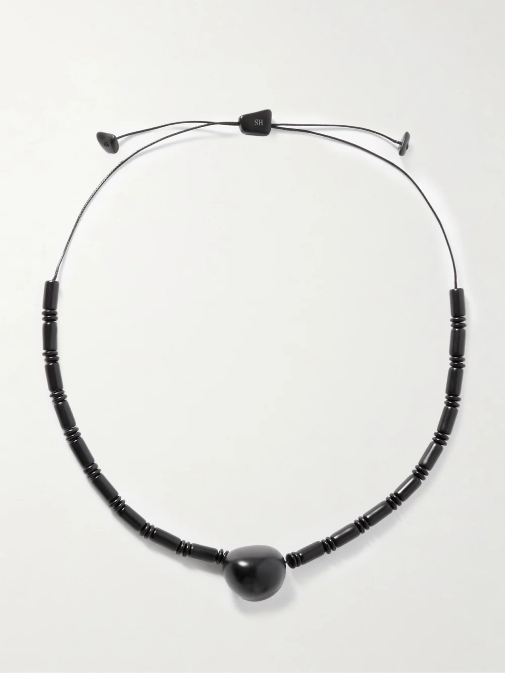 Hunting Season The Choker Tagua and Leather Necklace in black