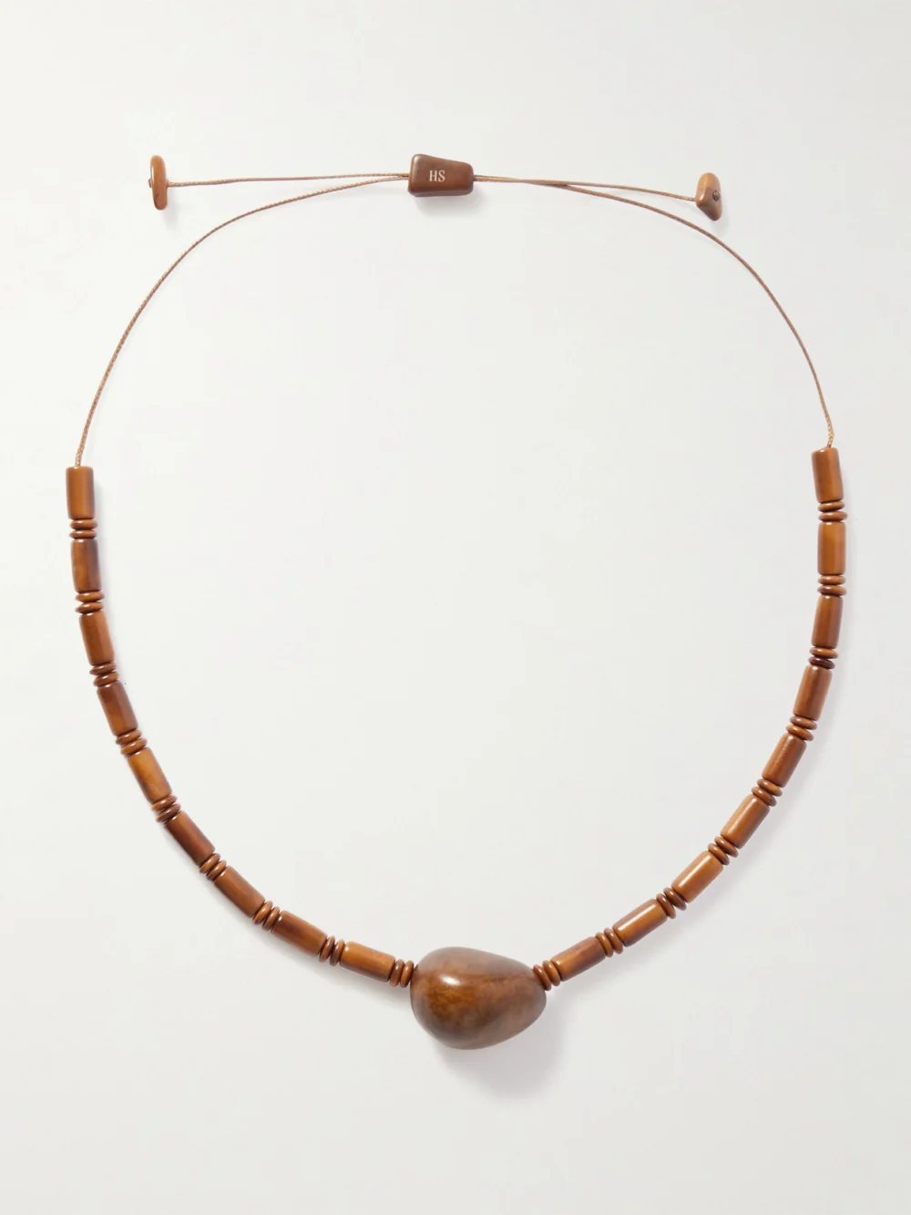 Hunting Season The Choker Tagua and Leather Necklace in brown