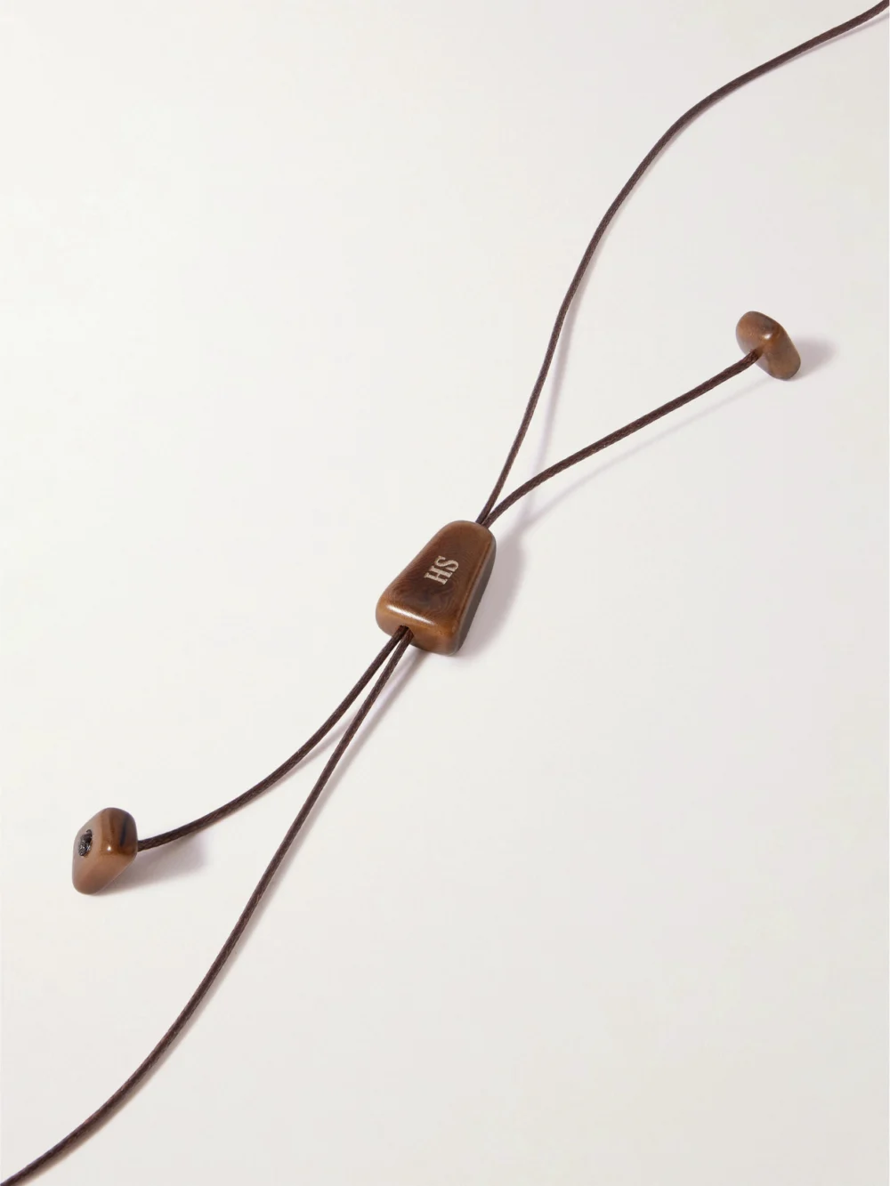 Back view of the Hunting Season The Choker Tagua and Leather Necklace