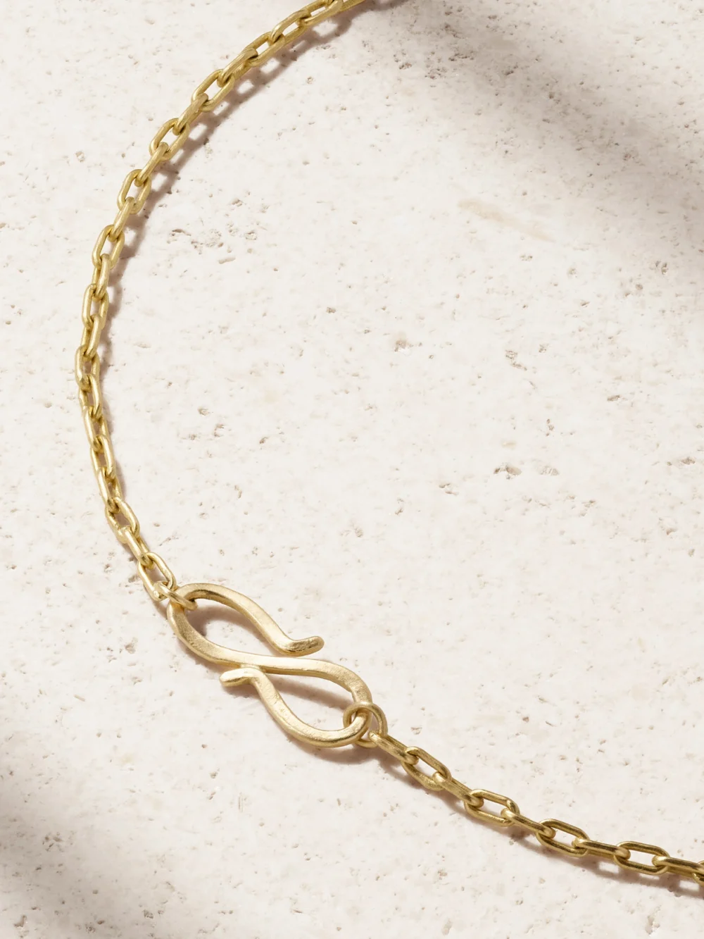 Back view of the Ileana Makri Falling Leaves 18-karat Gold Diamond Necklace