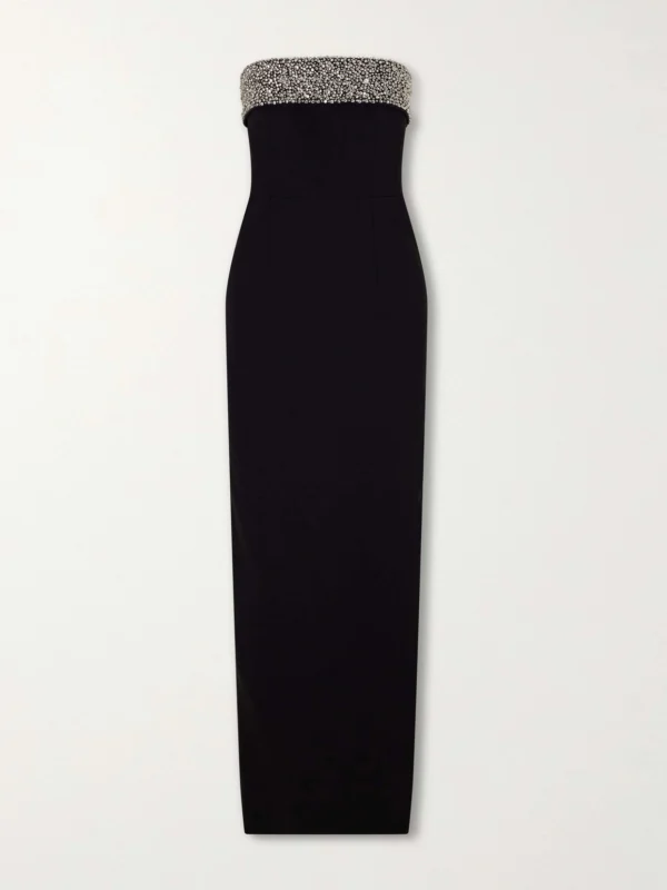 Ilkyaz Ozel Crystal-embellished Crepe Gown