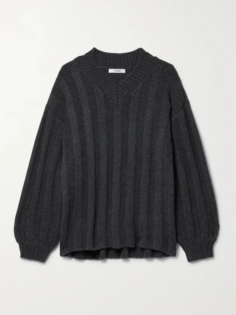 Interior The Drew Oversized Ribbed Cashmere Sweater