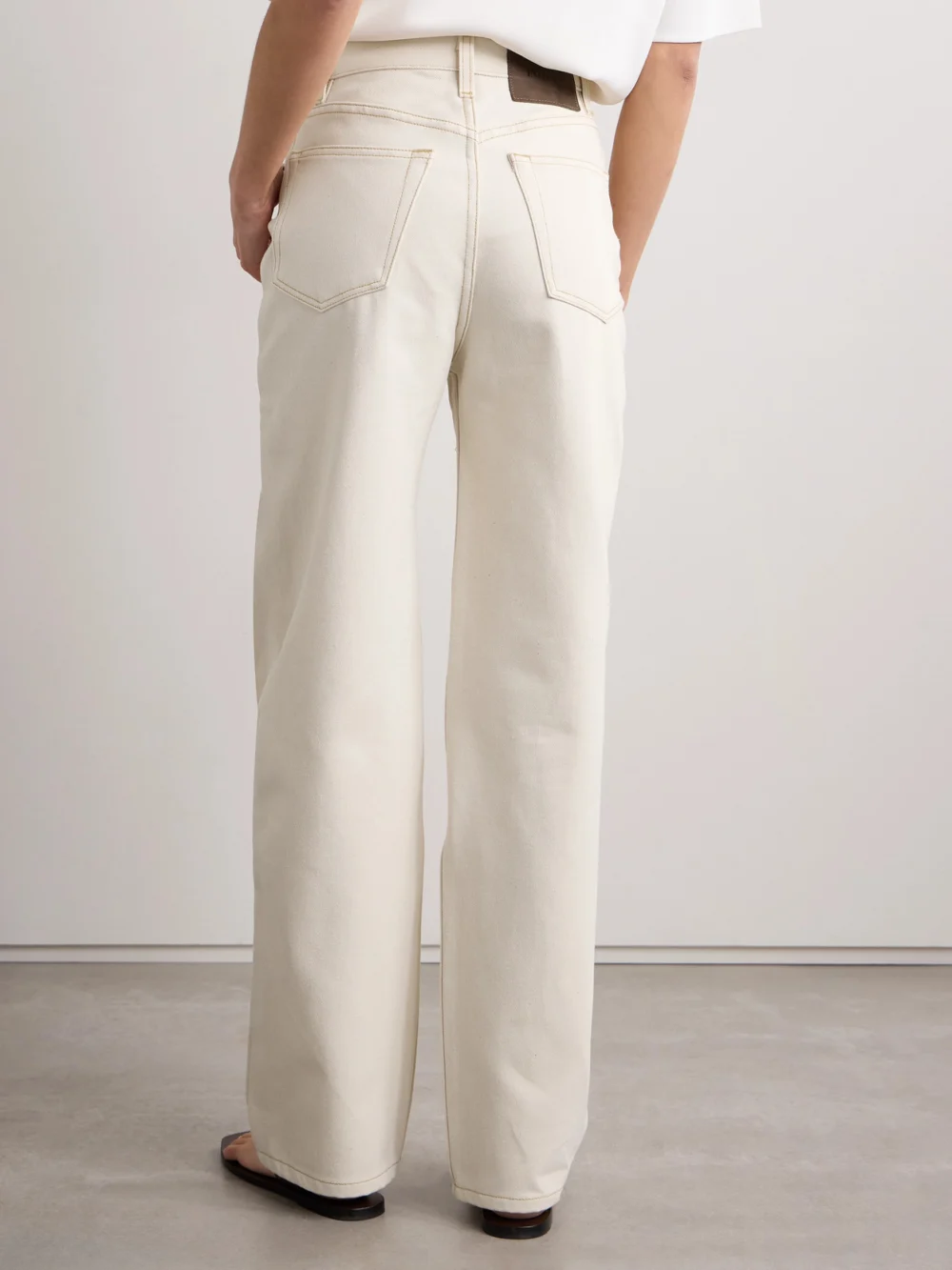 Back view of the Interior The Ty High-rise Wide-leg Jeans