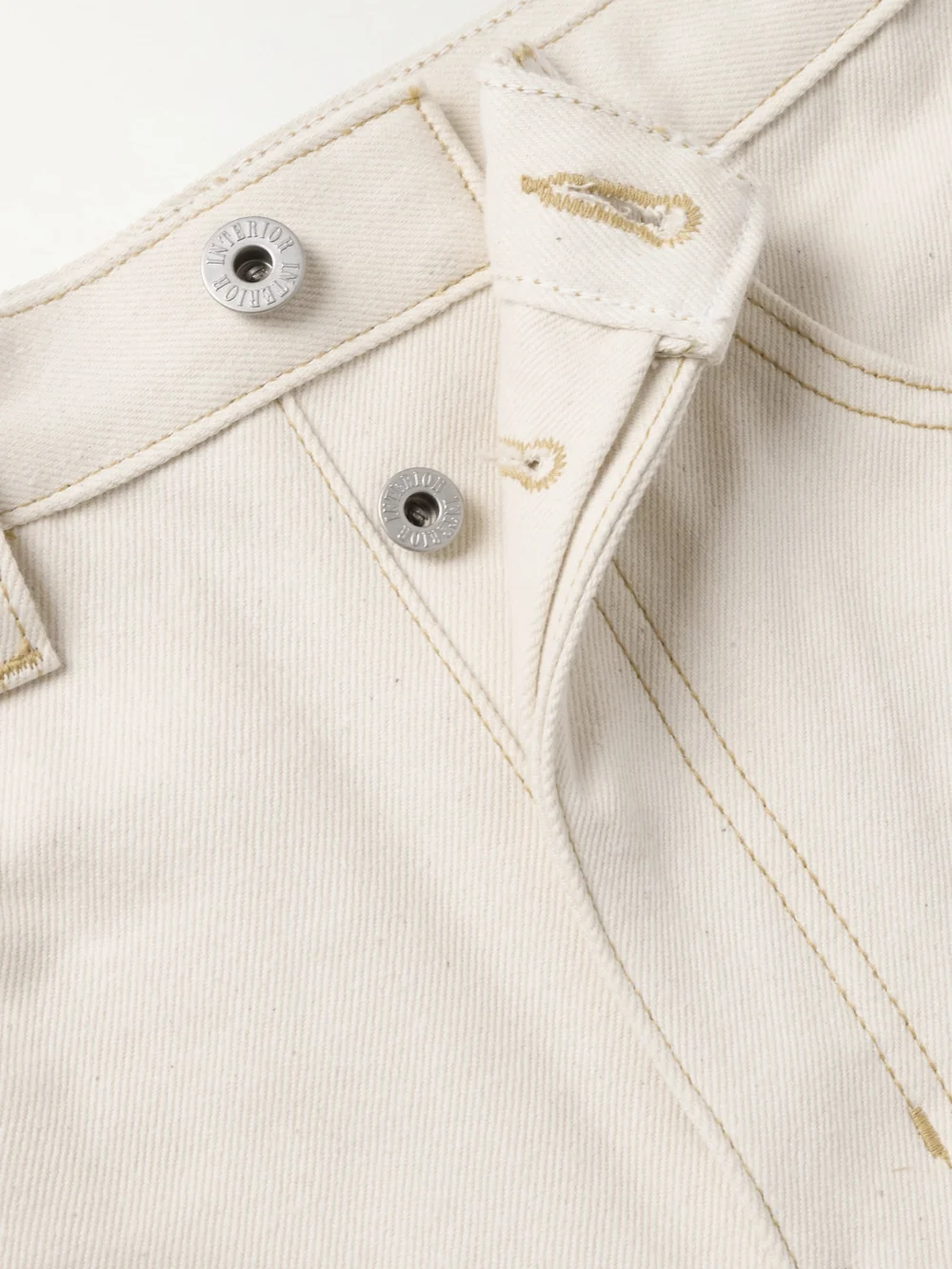 Close-up detail of the Interior The Ty High-rise Wide-leg Jeans