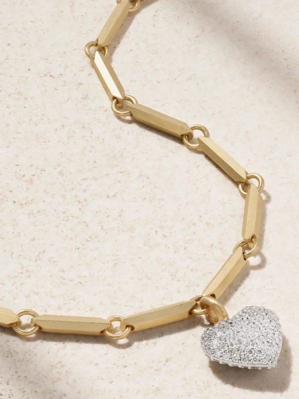Irene Neuwirth 18-karat Yellow and White Gold Diamond Necklace