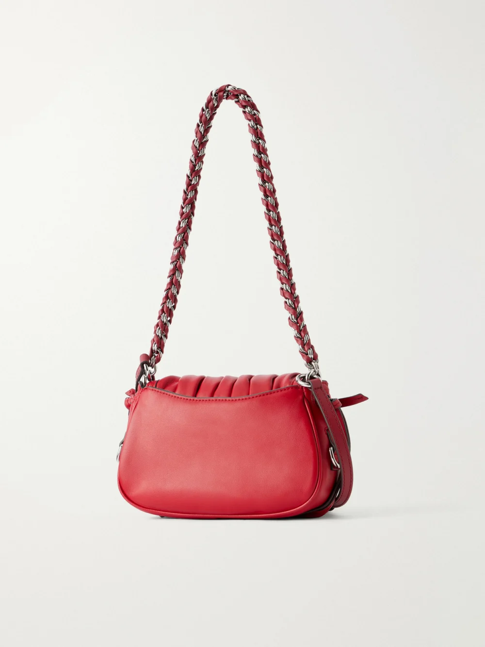 Back view of the Isabel Marant Bolton Embellished Gathered Leather Shoulder Bag