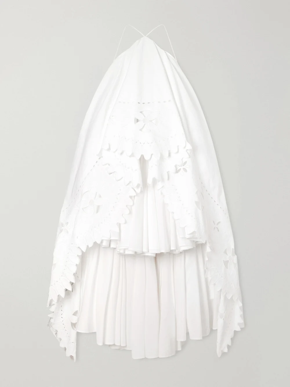Jacquemus La Robe Provençale Embroidered Cotton Maxi Dress in white