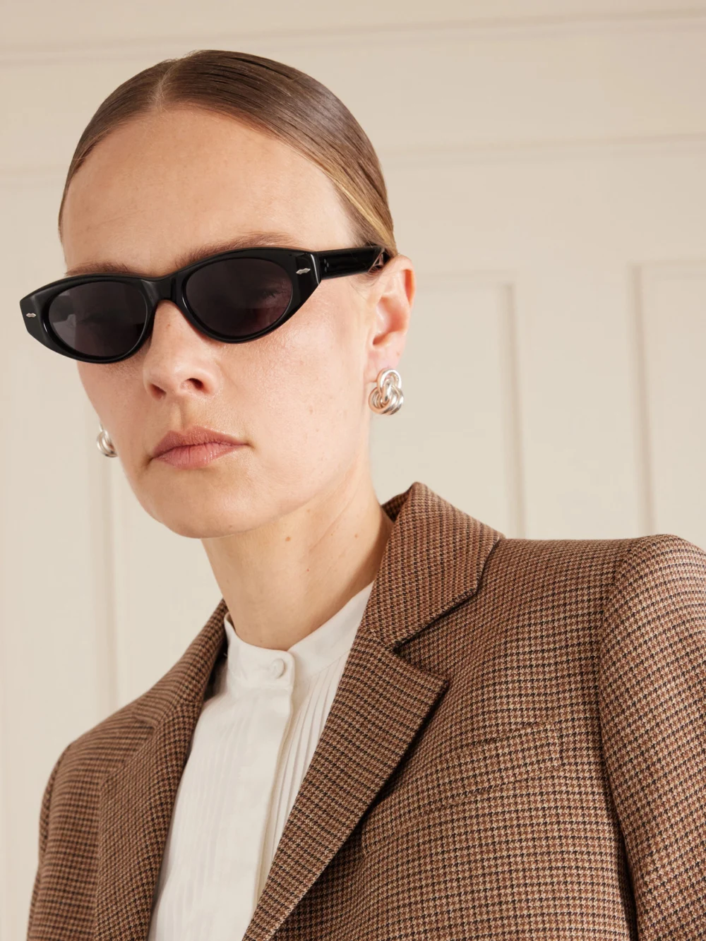 Jacques Marie Mage Krasner Cat-eye Acetate Sunglasses, styled view