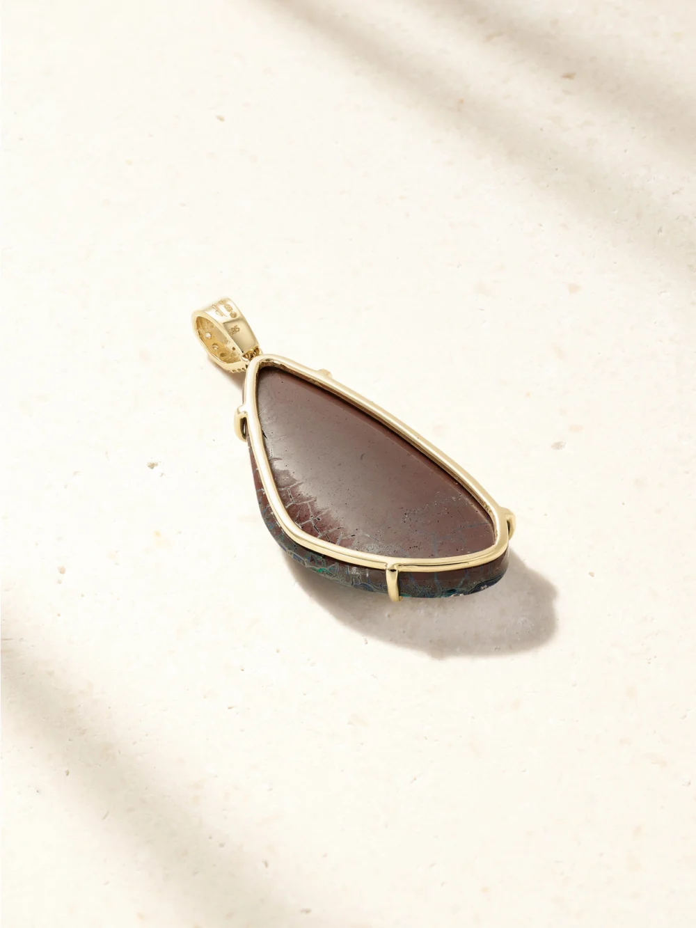 Back view of the Jacquie Aiche 14-karat Gold, Opal and Diamond Pendant