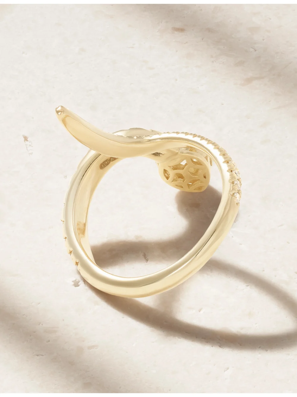 Back view of the Jacquie Aiche Sophia 14-karat Gold Diamond Ring