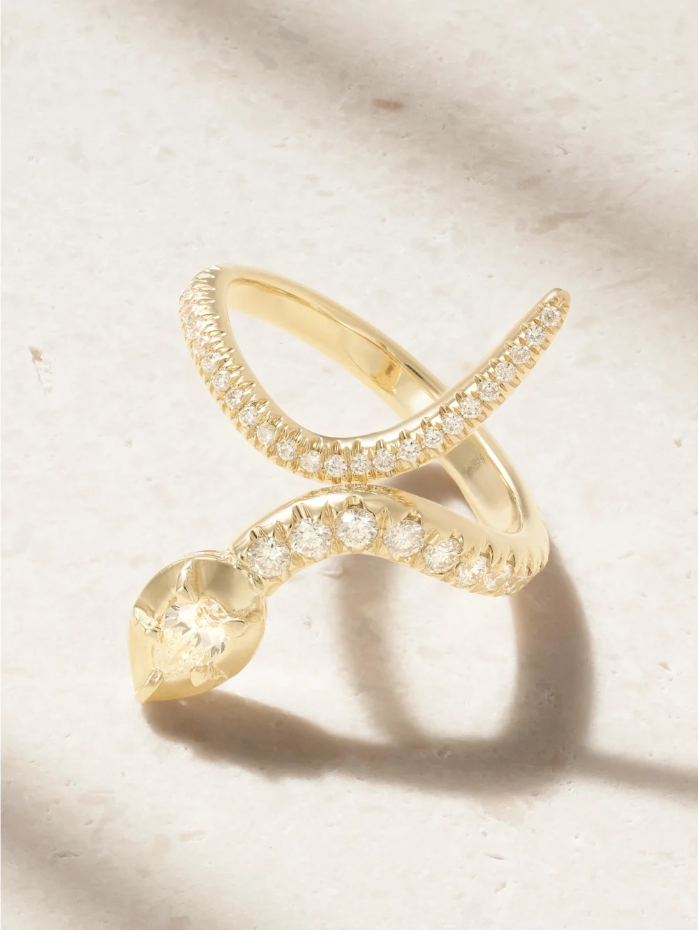 Jacquie Aiche Sophia 14-karat Gold Diamond Ring in 6