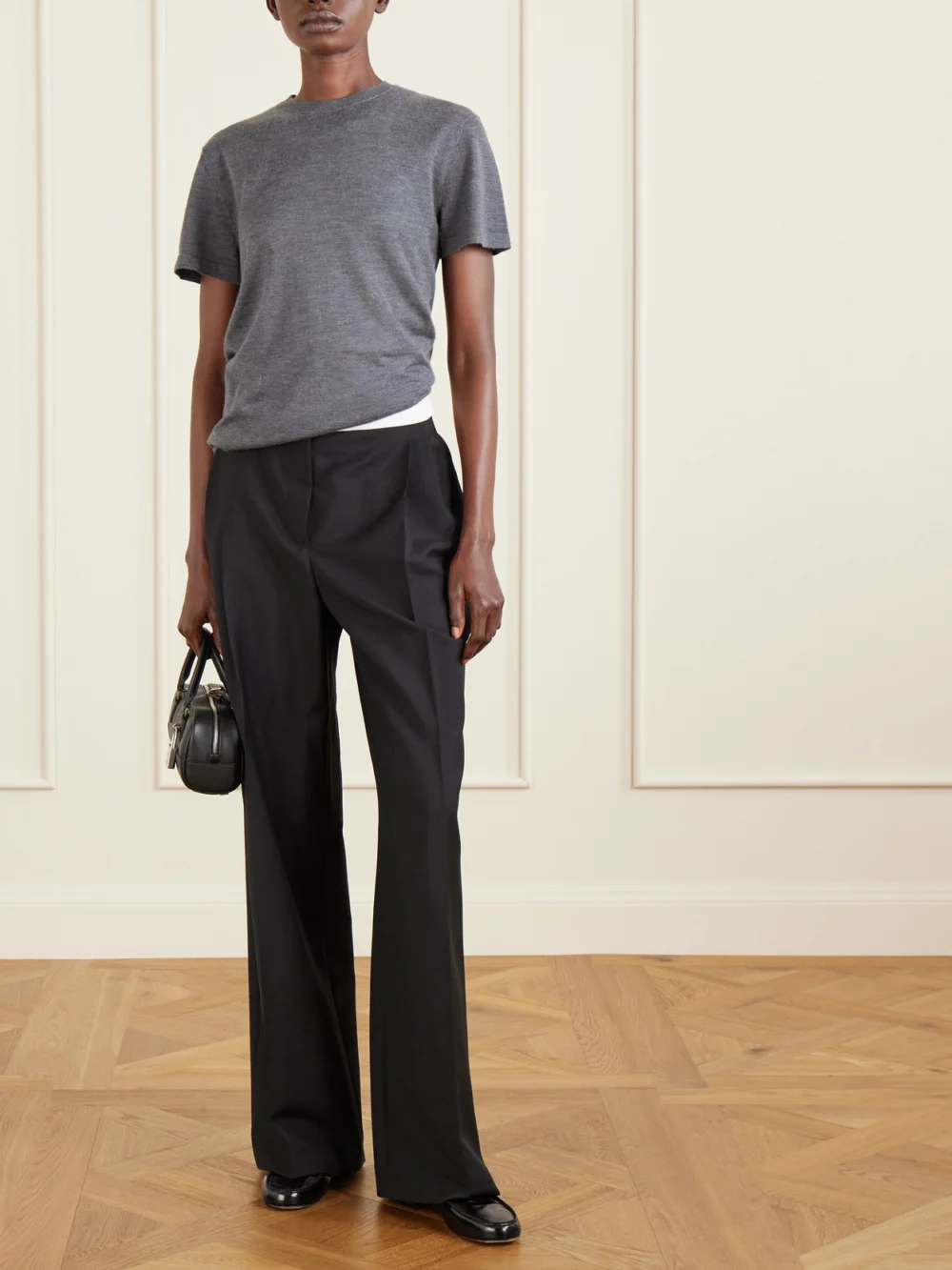 Jamie Haller Buckled Glossed-leather Loafers, styled view