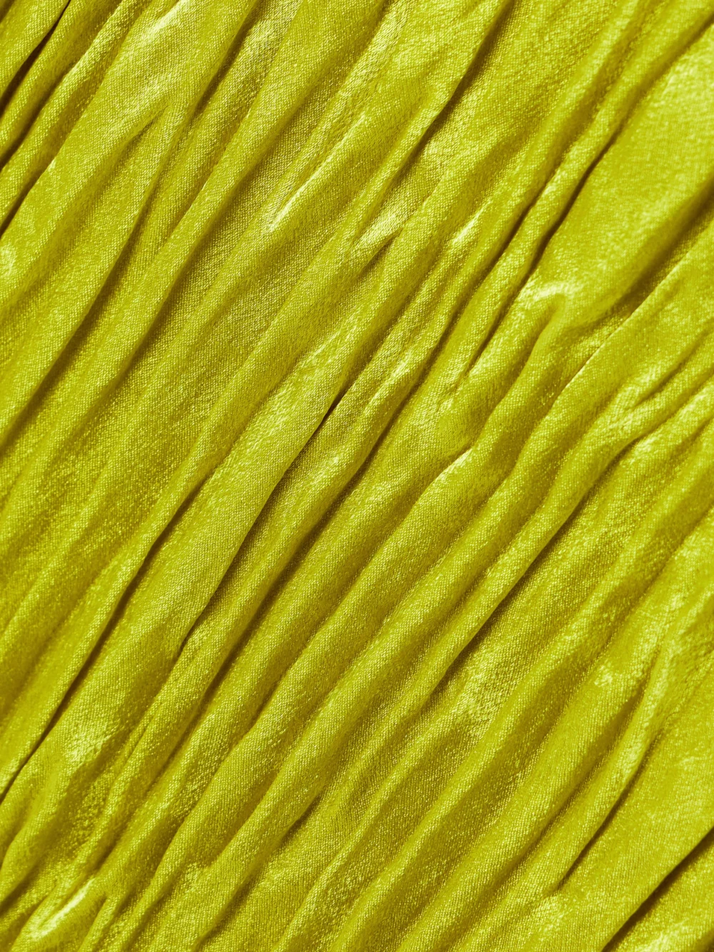 Close-up detail of the Jason Wu Collection Organza-trimmed Plissé Hammered Silk-satin Midi Dress