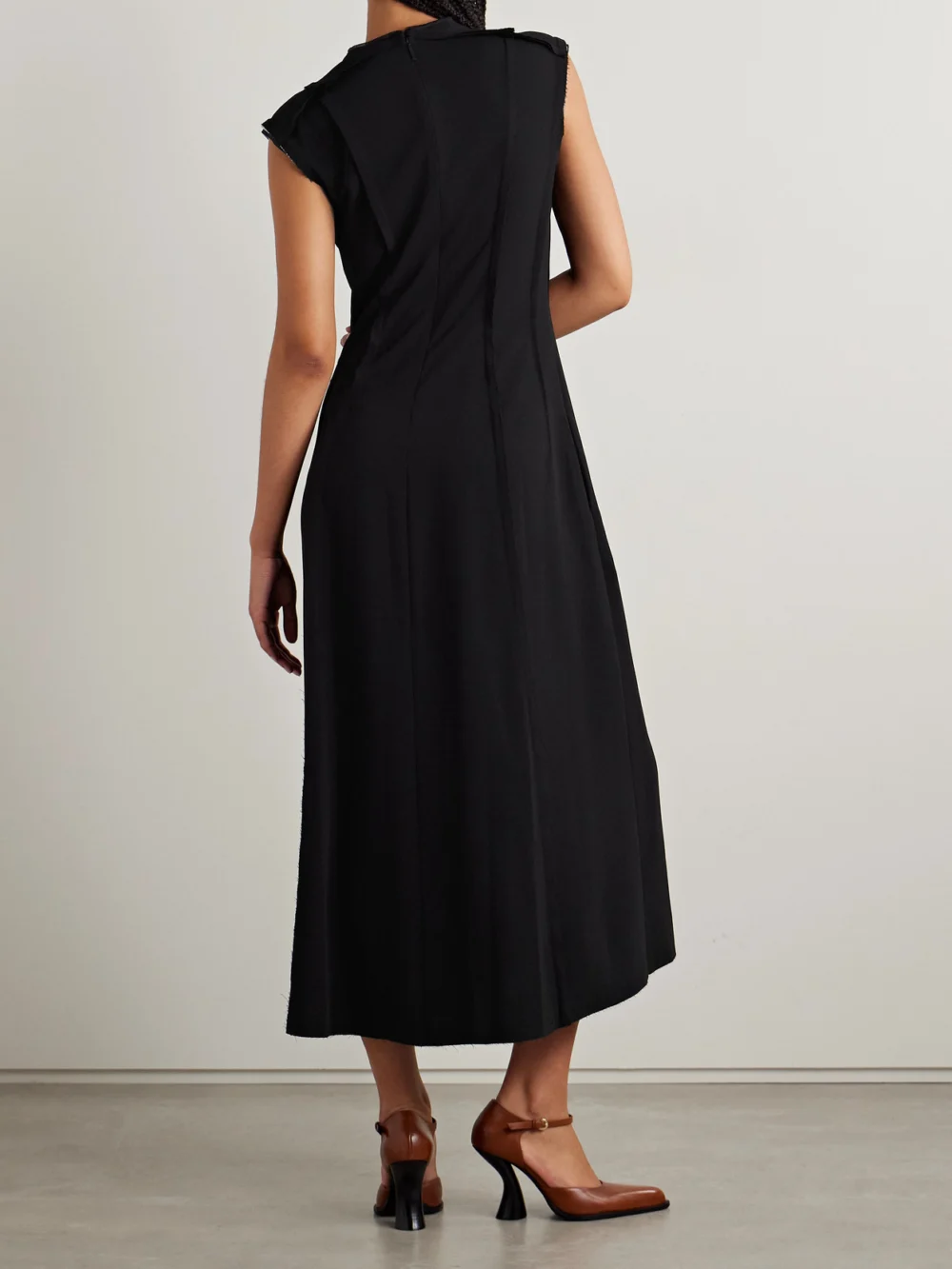 Back view of the Jason Wu Collection Wrap-effect Crepe Maxi Dress