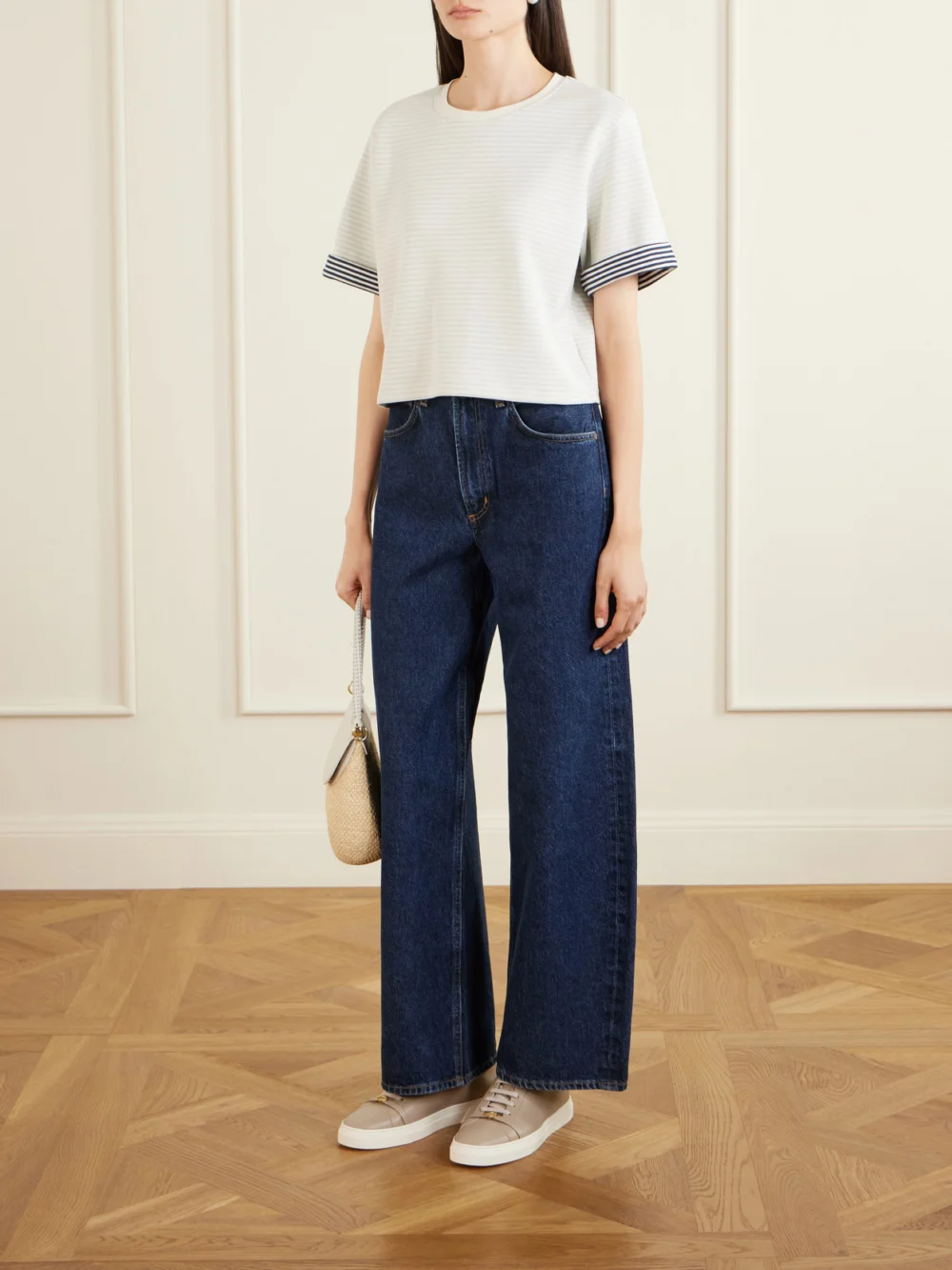 Jennifer Chamandi Embellished Leather Sneakers, styled view