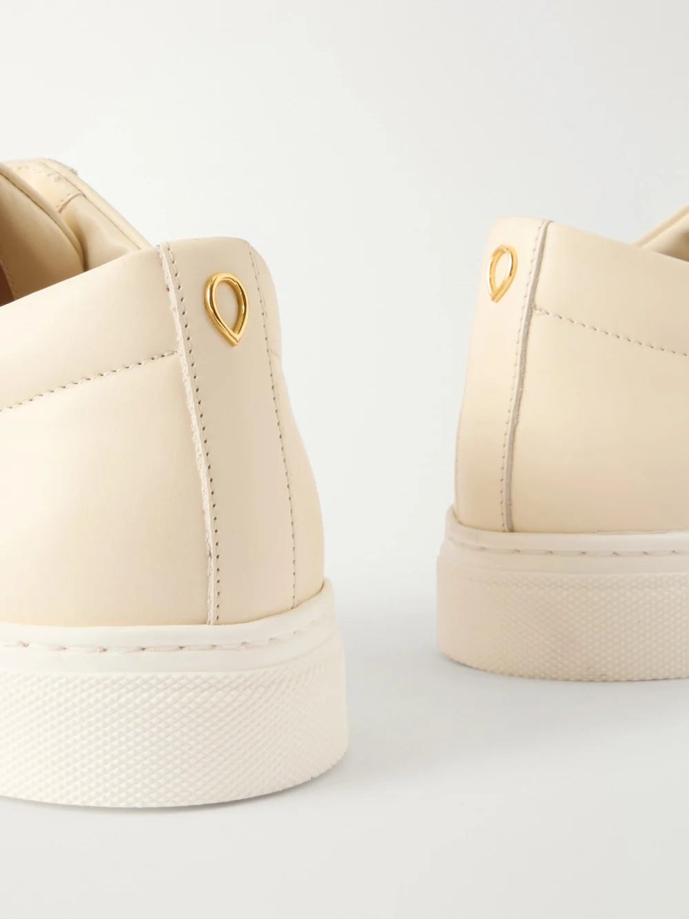 Close-up detail of the Jennifer Chamandi Leather Sneakers