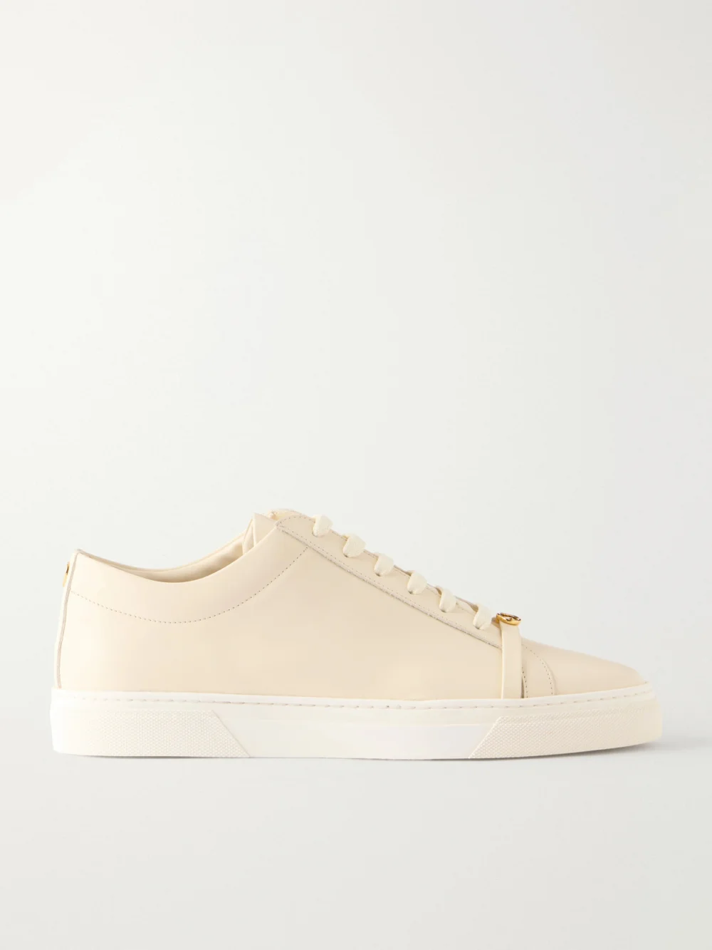 Jennifer Chamandi Leather Sneakers in ivory
