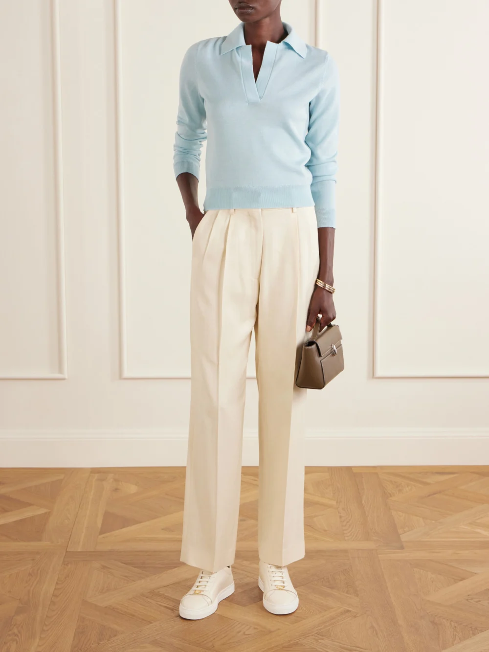 Jennifer Chamandi Leather Sneakers, styled view
