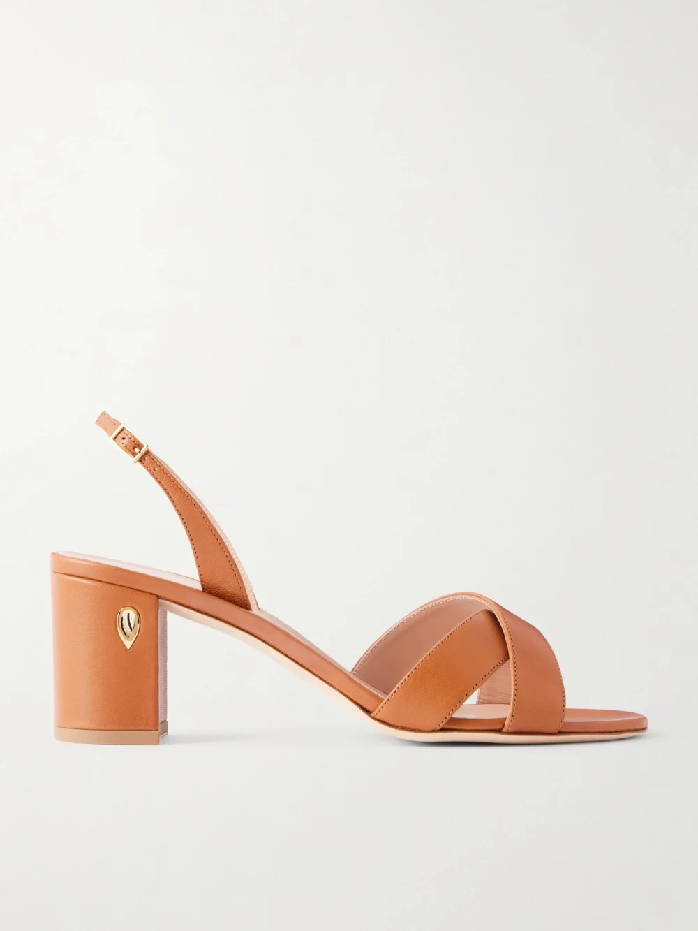 Jennifer Chamandi Leonardo 65 Leather Sandals in tan