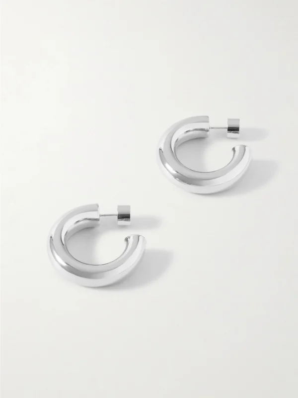 Jennifer Fisher Jamma Huggies Silver-plated Hoop Earrings