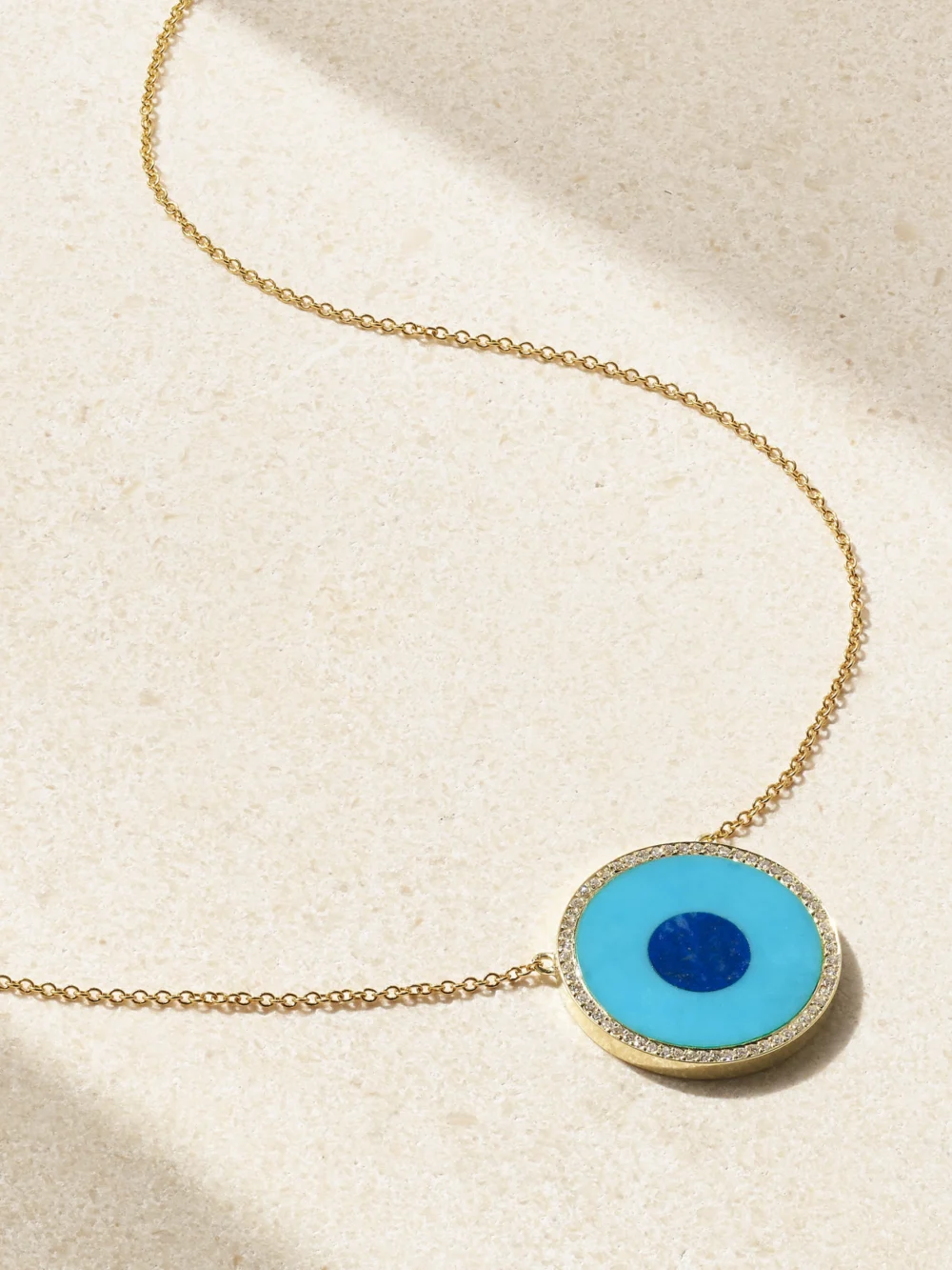 Jennifer Meyer Evil Eye 18-karat Gold Multi-stone Necklace in blue