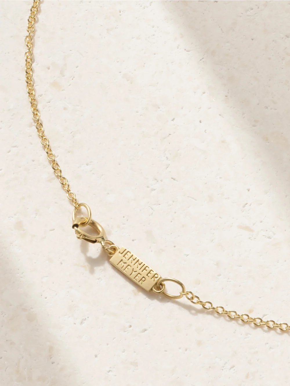 Back view of the Jennifer Meyer Evil Eye Mini 18-karat Gold Diamond Necklace