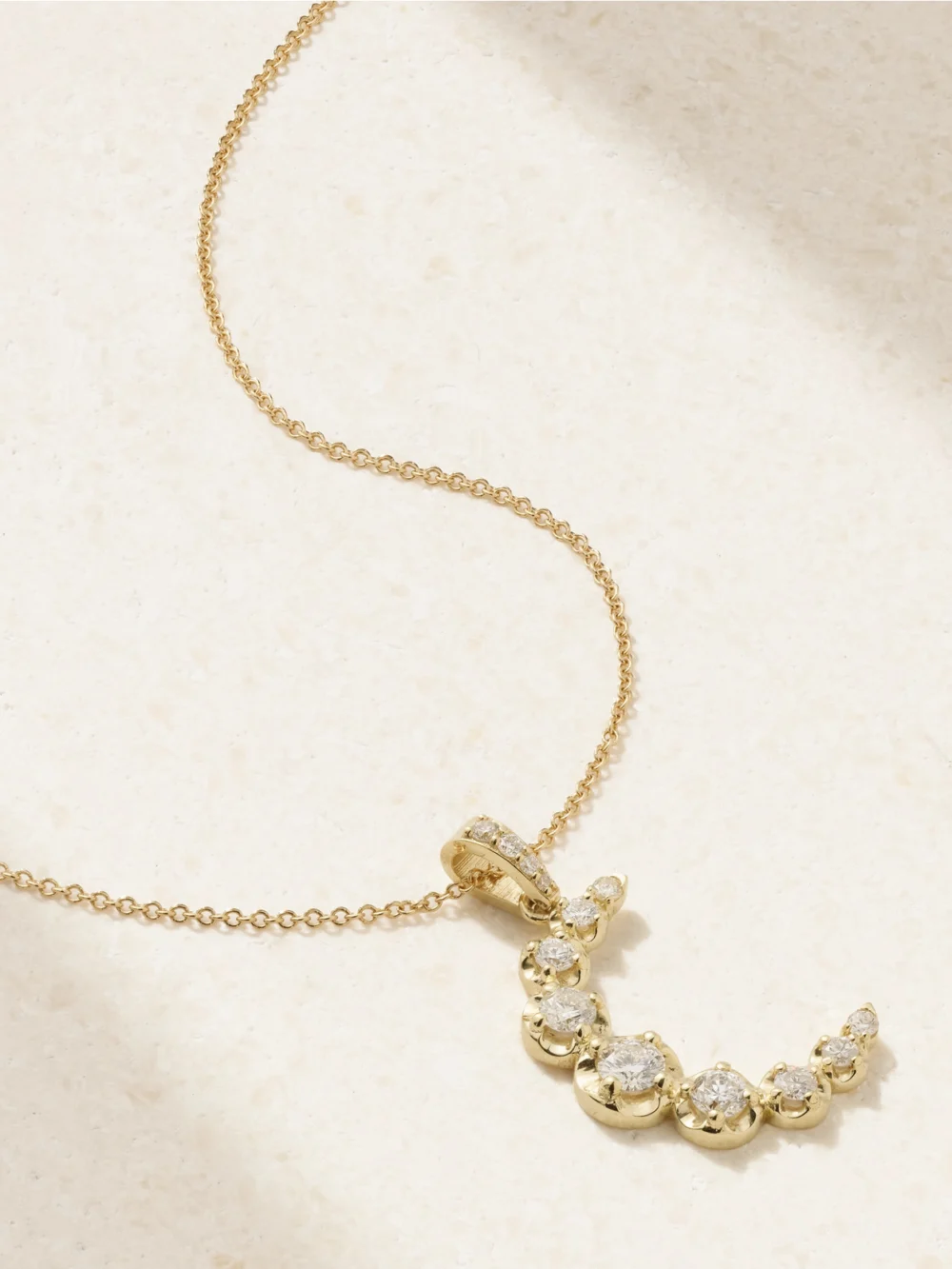 Jennifer Meyer Moon 18-karat Gold Diamond Necklace