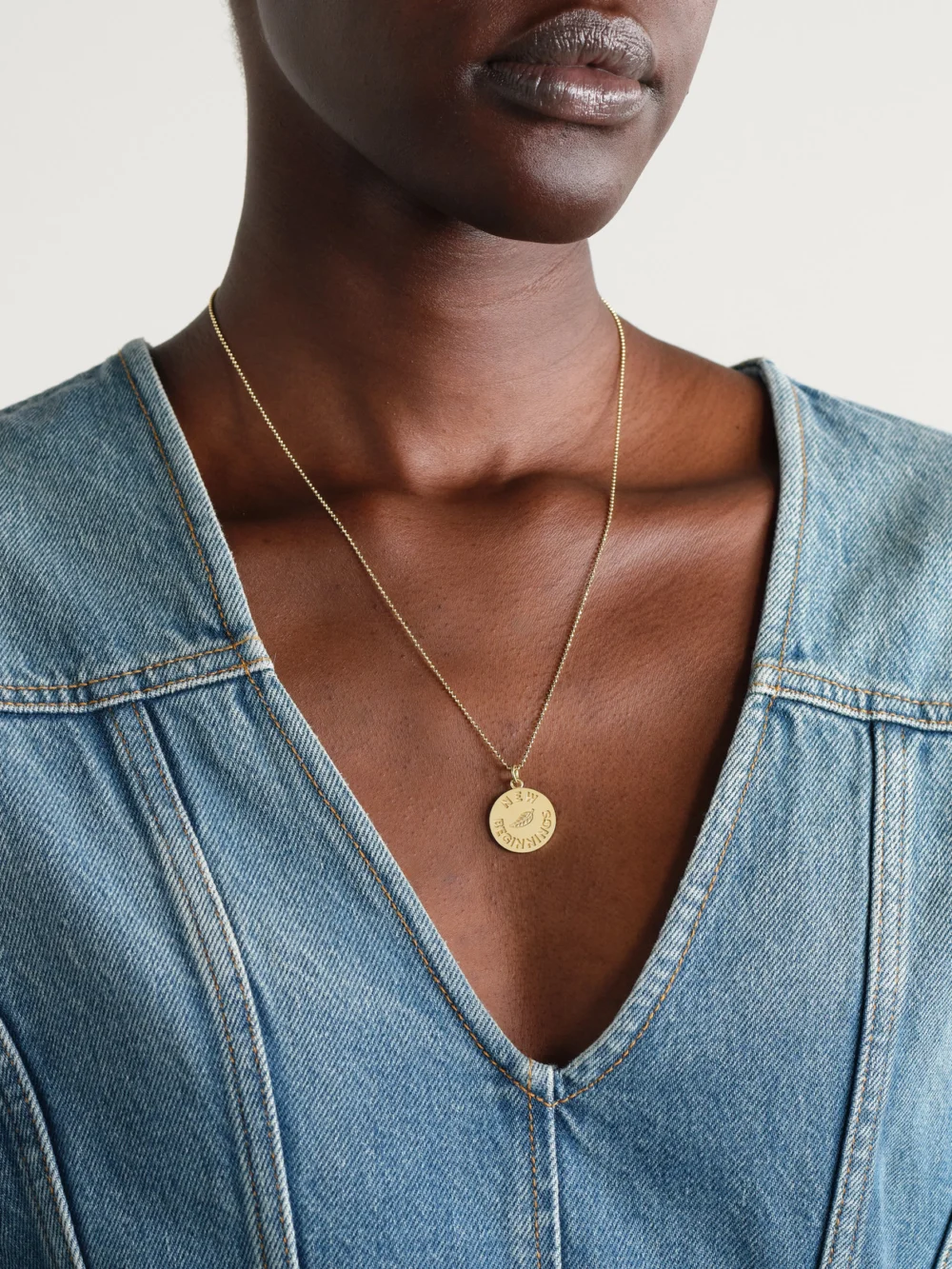 Jennifer Meyer New Beginnings 18-karat Gold Necklace, styled view