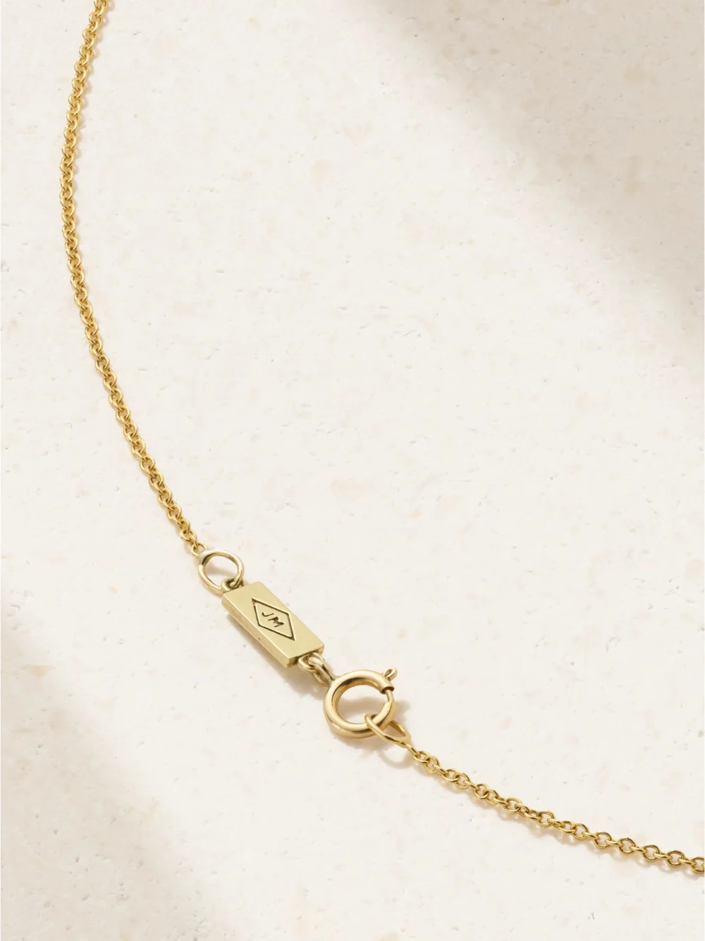 Back view of the Jennifer Meyer Open Heart 18-karat Gold Diamond Necklace