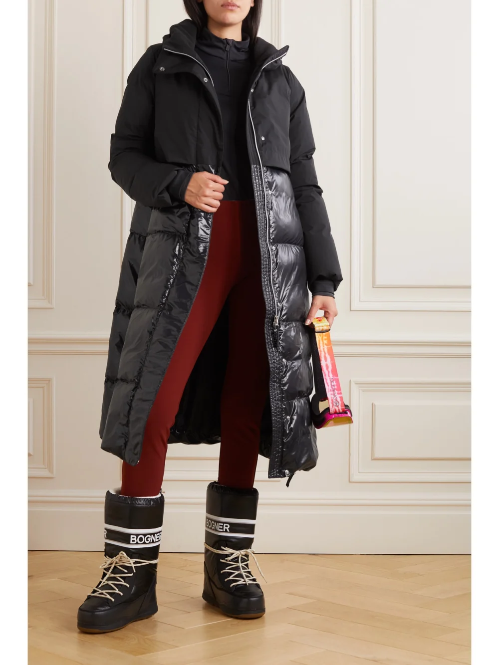 Jetset Barrow Quilted Padded Ski Coat, worn by a model