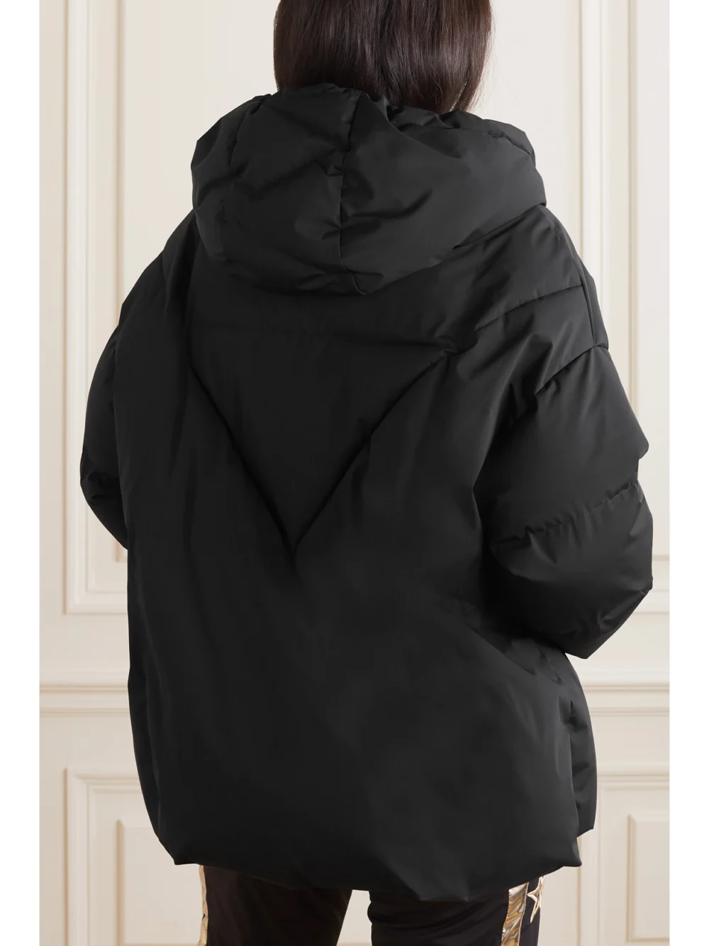 Back view of the Jetset Khandro Oversized Hooded Ski Jacket