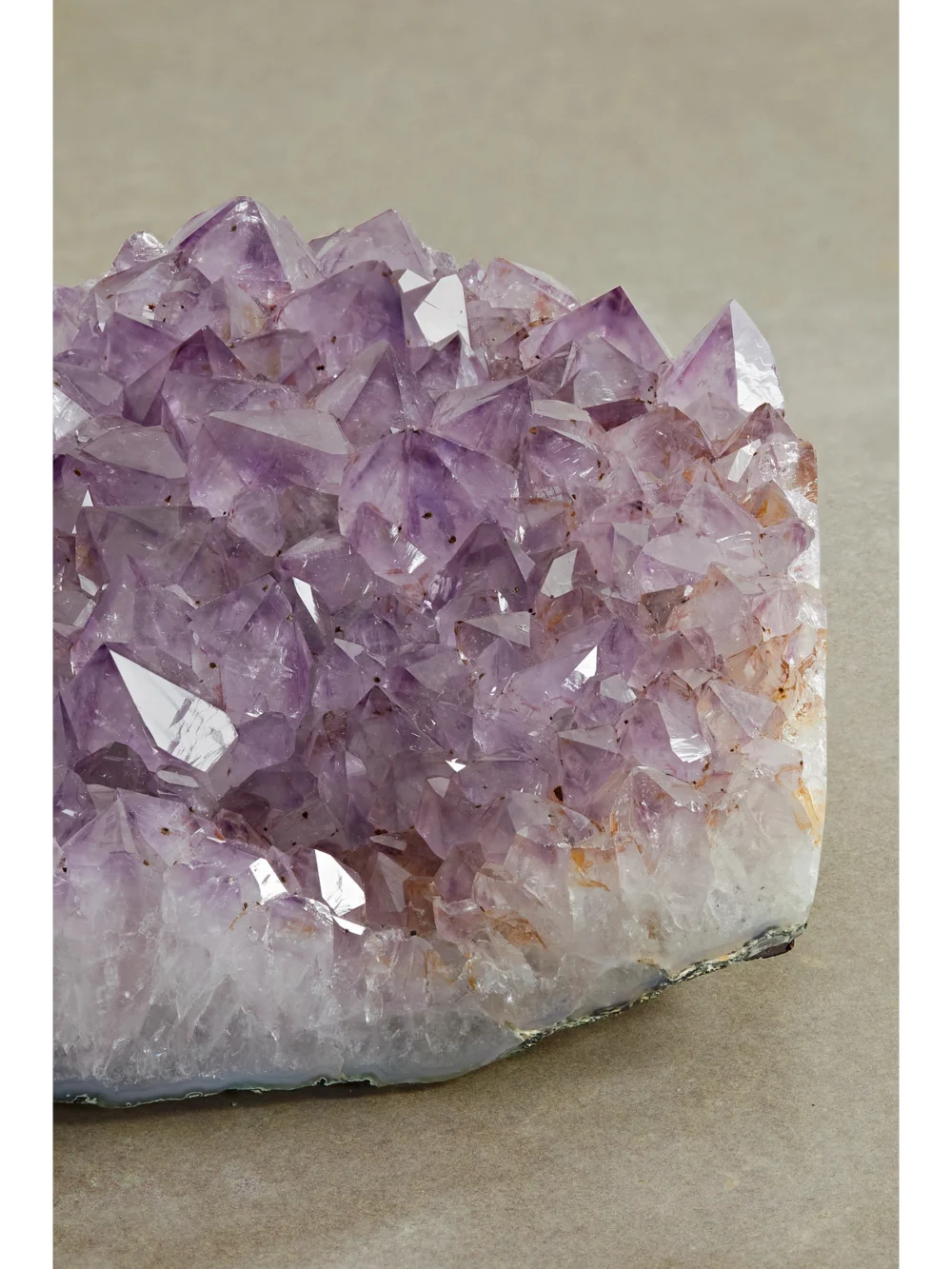 Close-up detail of the JIA JIA Home Jumbo Amethyst Geode Heart