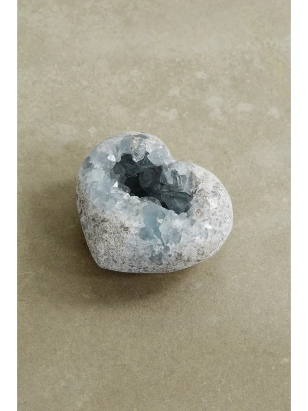 JIA JIA Home Small Celestine Geode Heart