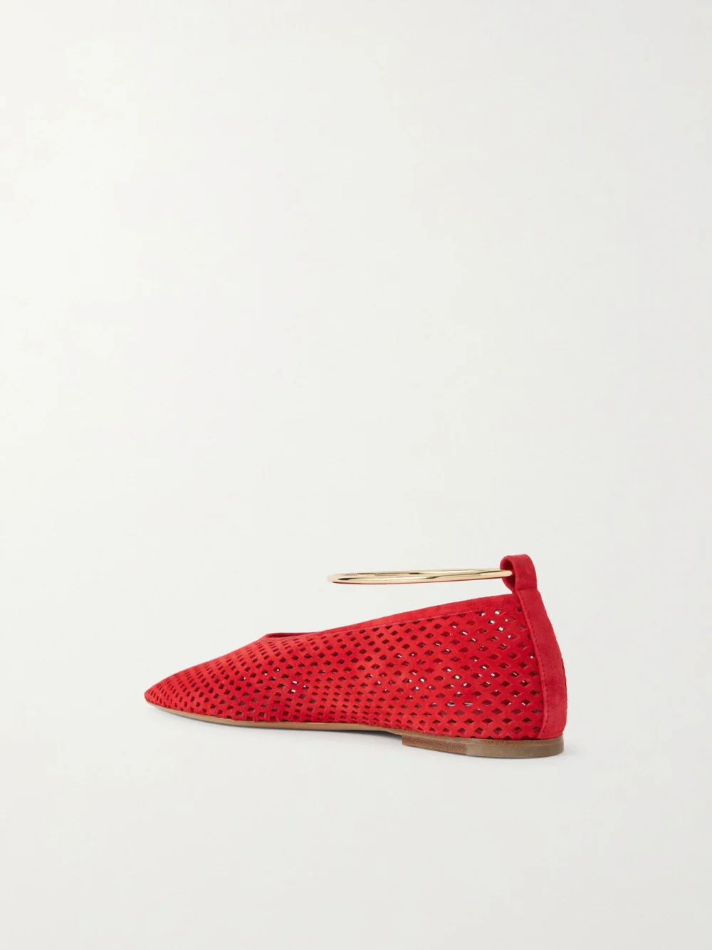 Back view of the Jil Sander Laser-cut Suede Ballet Flats