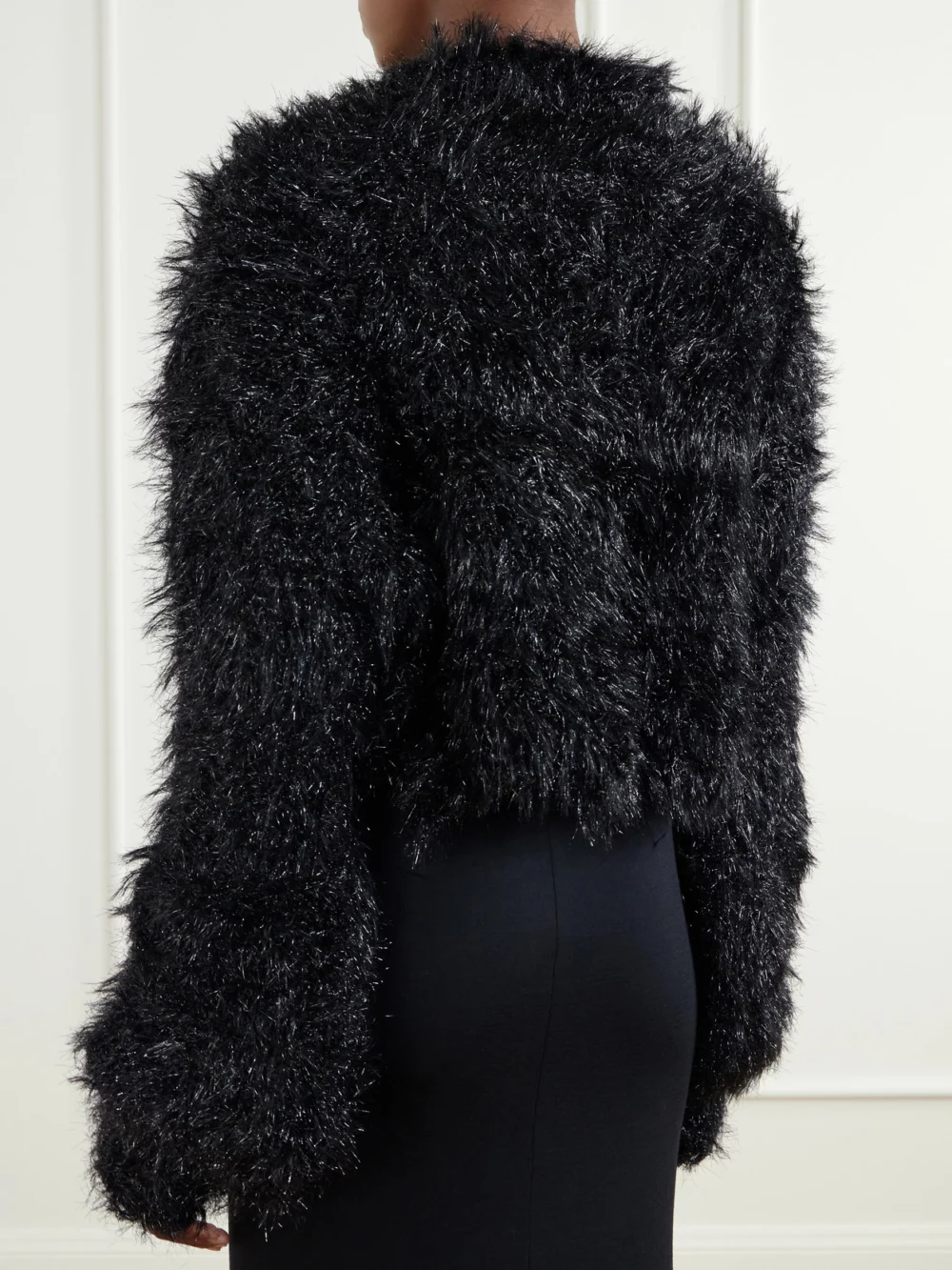 Back view of the Junya Watanabe Distressed Plush Sweater