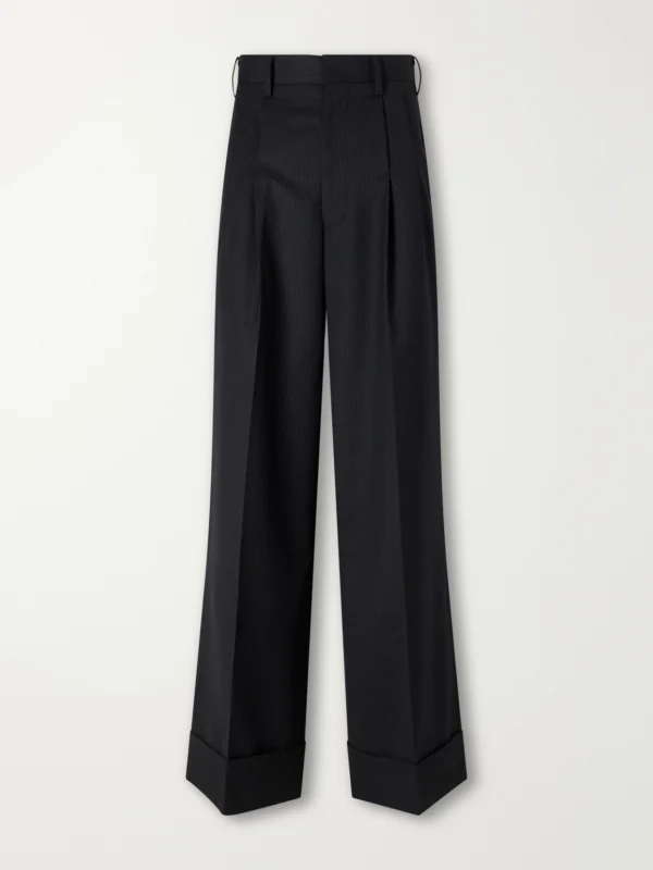 Junya Watanabe Pinstriped Wool-blend Wide-leg Pants
