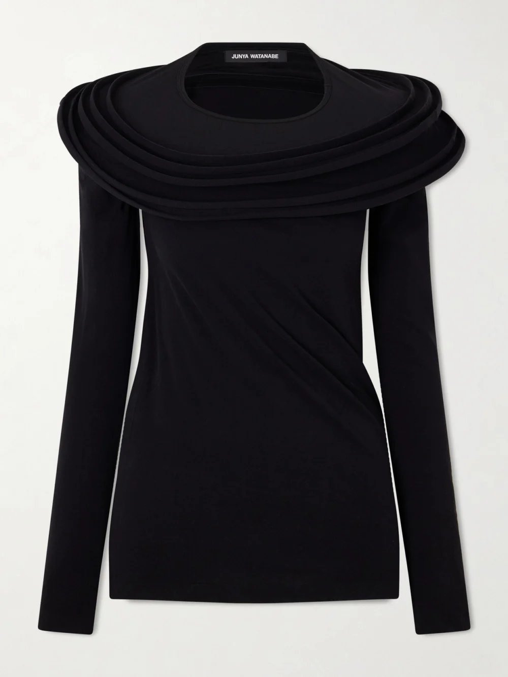 Junya Watanabe Stretch-jersey Blouse in black