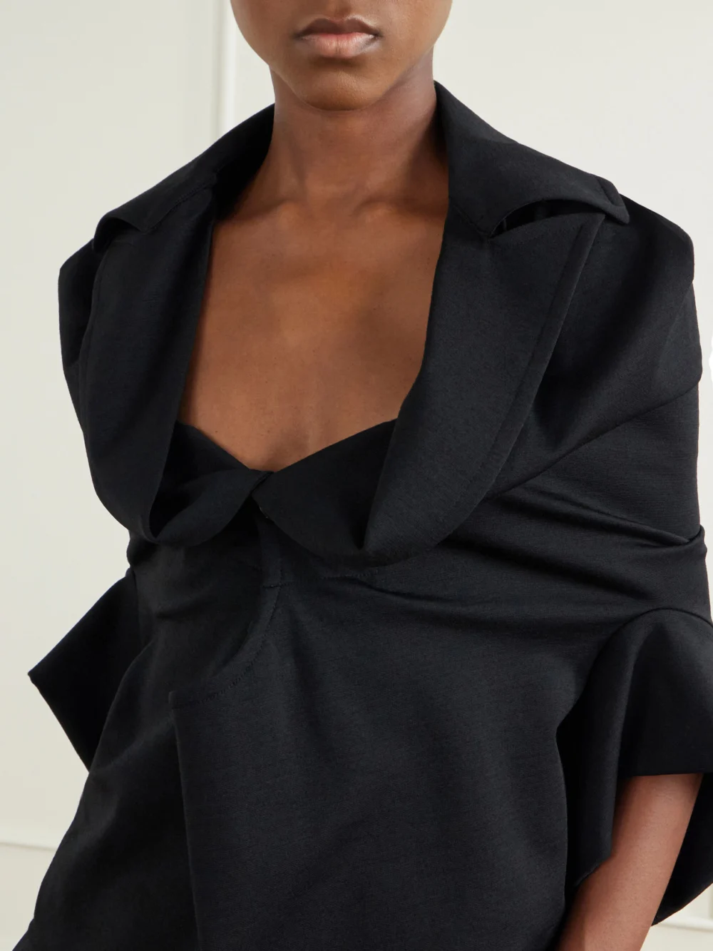 Close-up detail of the Junya Watanabe Wool-blend Blouse