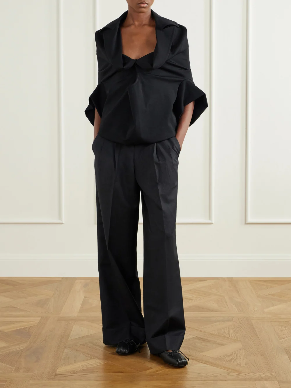 Junya Watanabe Wool-blend Blouse, worn by a model