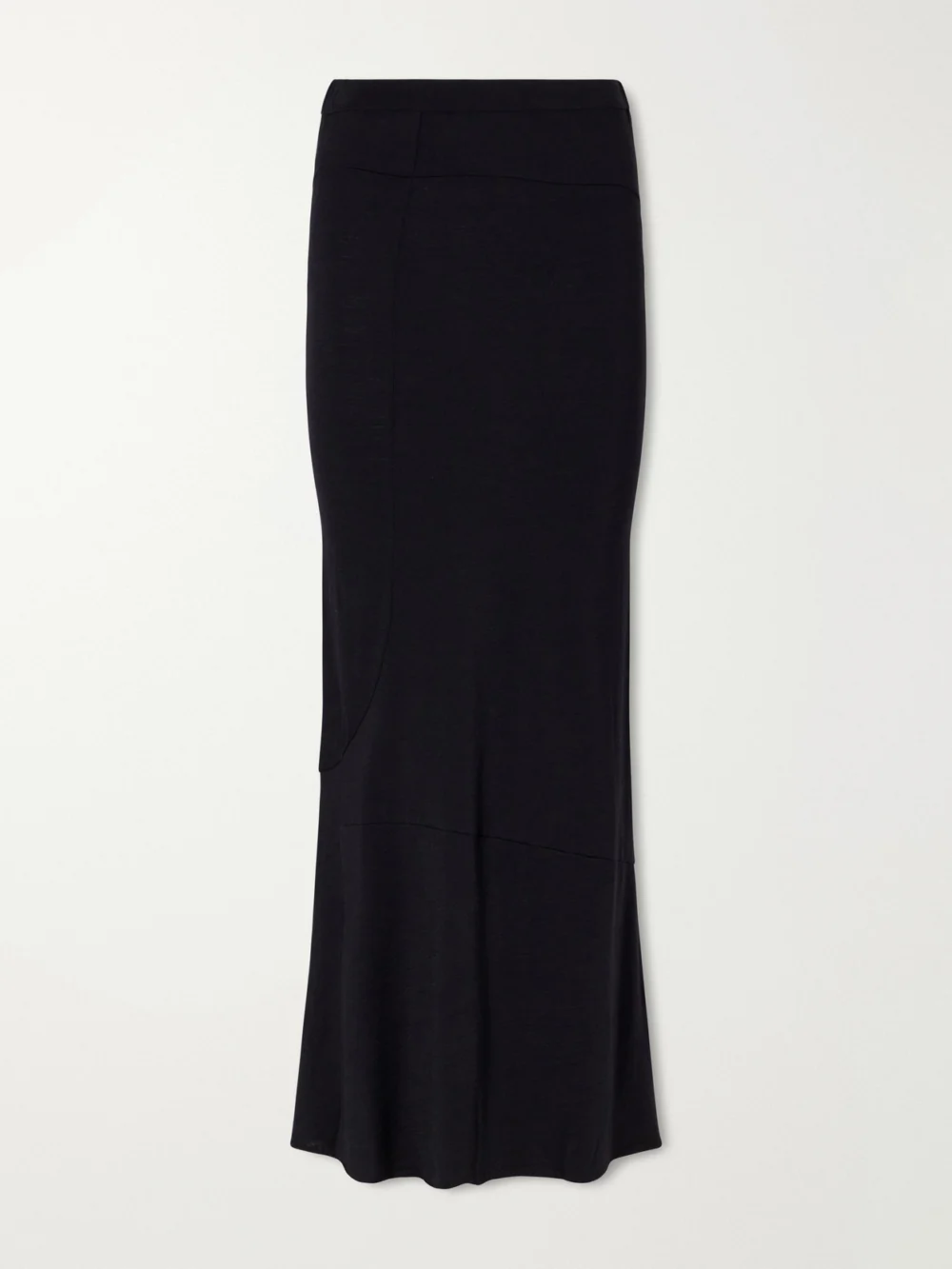 Junya Watanabe Wool-jersey Maxi Skirt in black