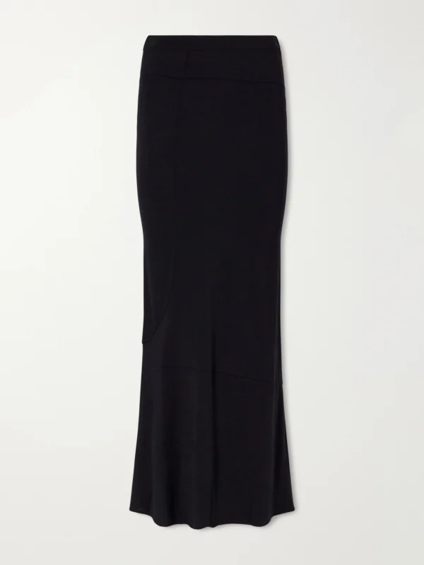Junya Watanabe Wool-jersey Maxi Skirt