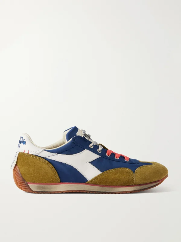 JW Anderson + Diadora Equipe Leather and Suede-trimmed Shell Sneakers