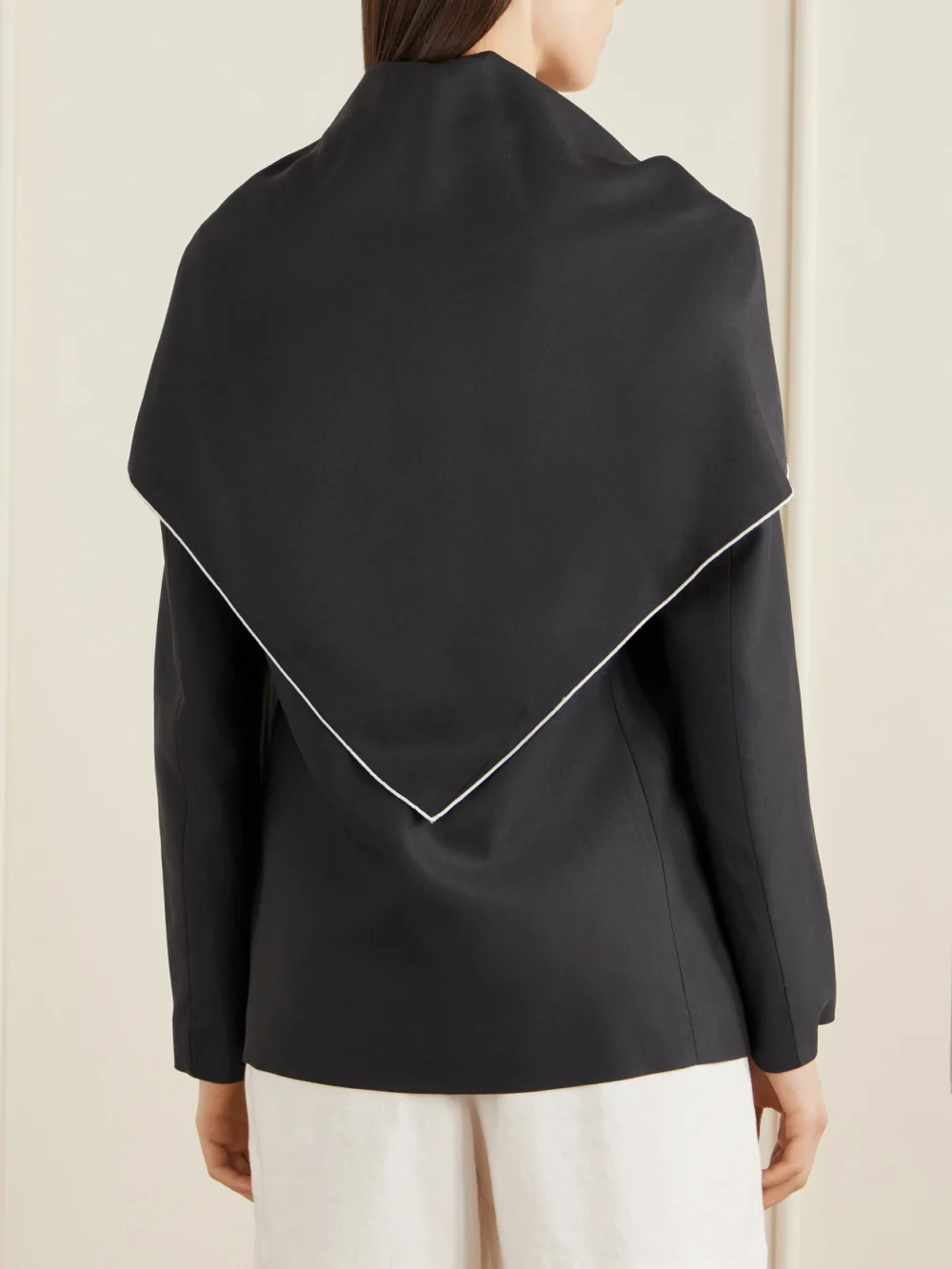 Back view of the Kallmeyer Jamie Tie-detailed Cady Blazer