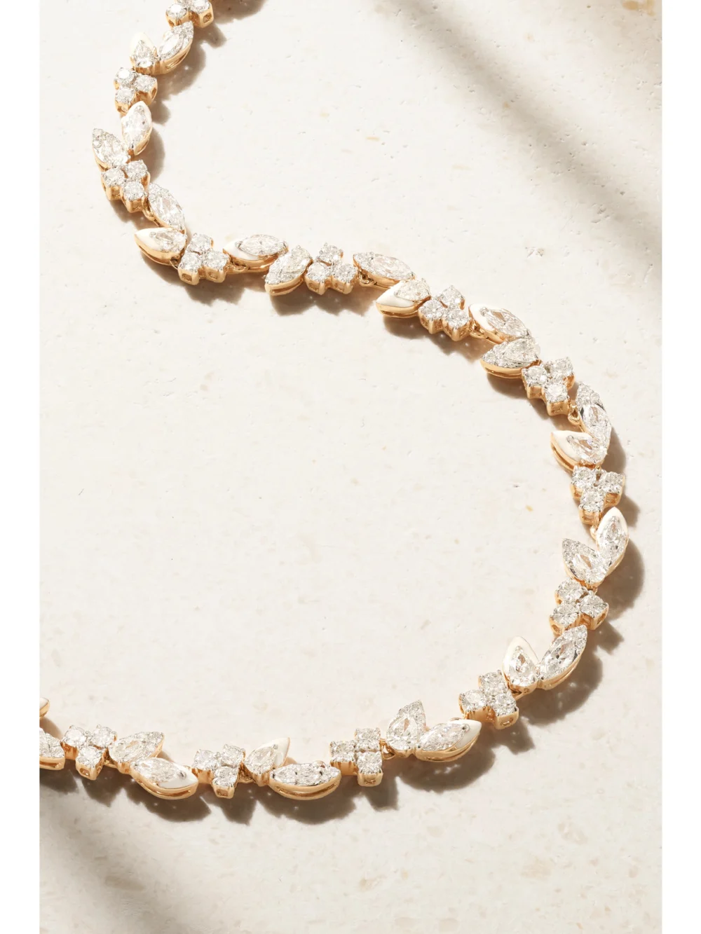 Close-up detail of the Kamyen 18-karat Gold Diamond Choker