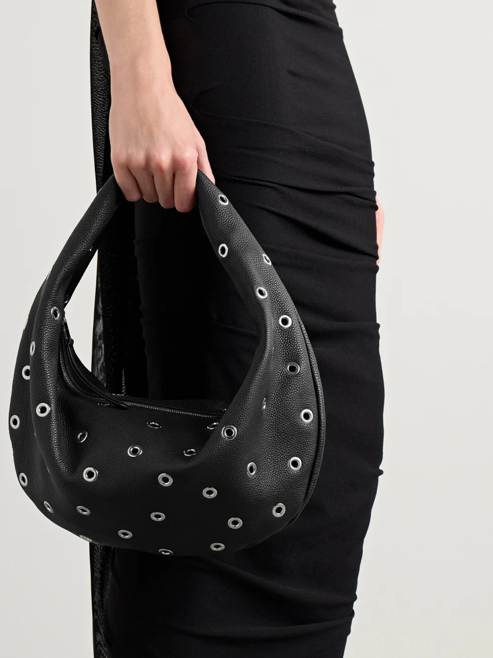 Khaite Olivia Medium Embellished Textured-leather Tote, styled view